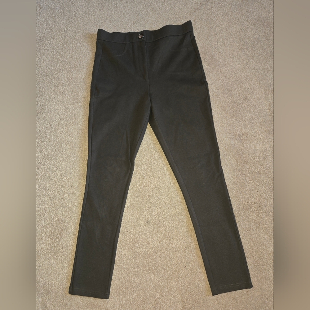 Zara Olive Stretch Slim Leggings